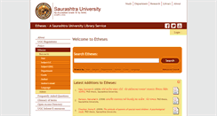 Desktop Screenshot of etheses.saurashtrauniversity.edu